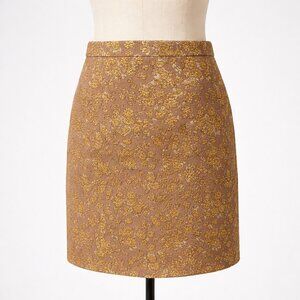 Michael Kors Collection Metallic Floral Jacquard Skirt